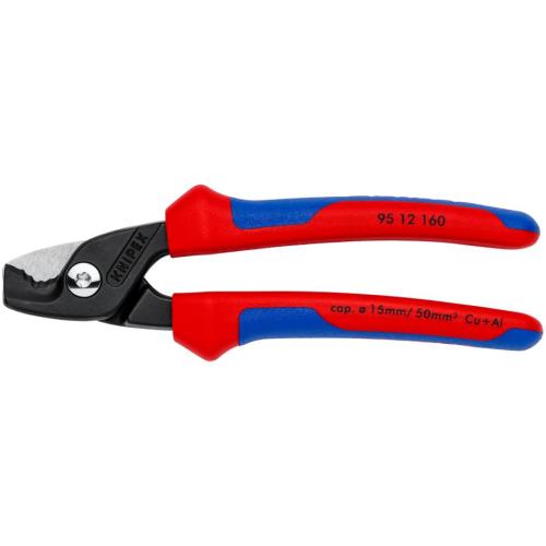 Knipex StepCut Cable Shears with Multi-component Grips Burnished 160mm 95 12 160